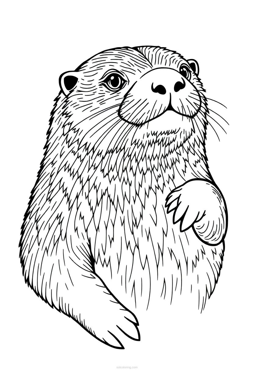 Sea Otter coloring page for kids