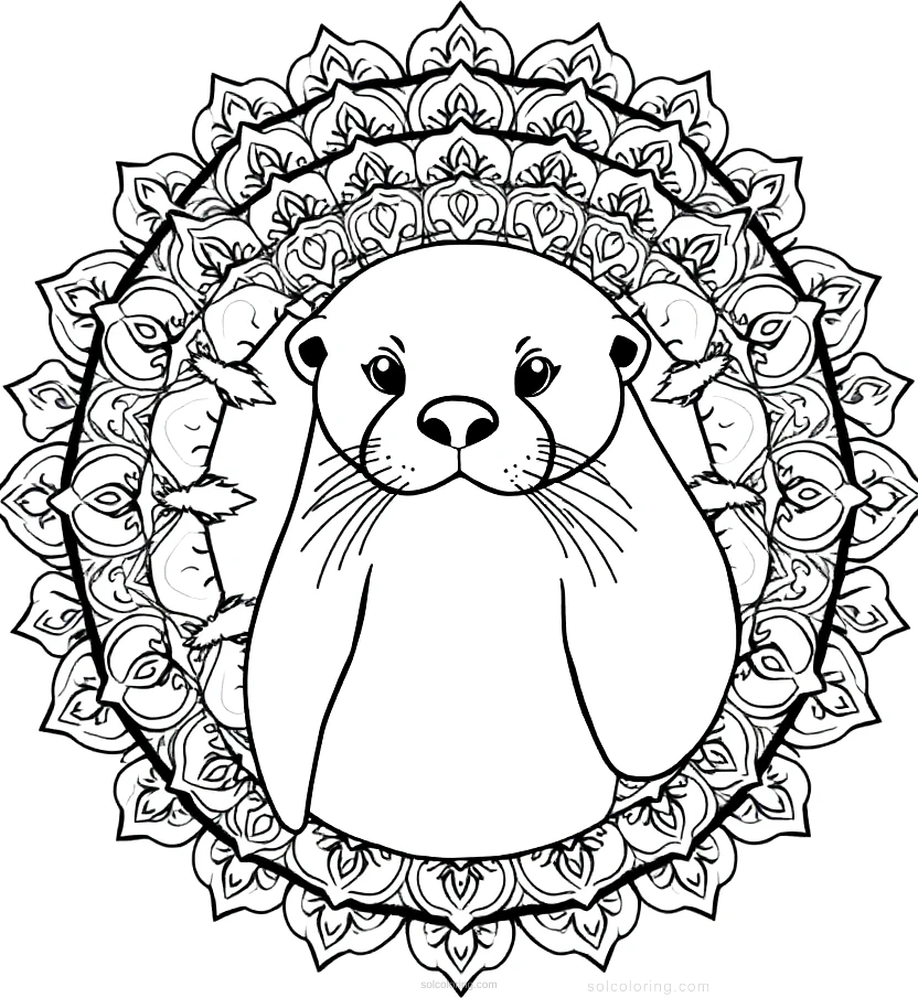 Sea Otter coloring page for kids
