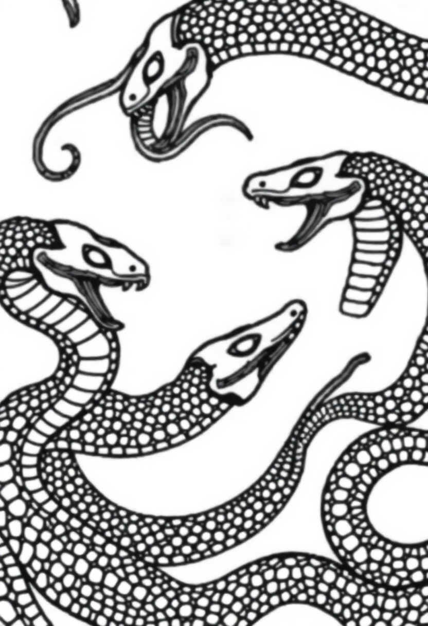 Sea Serpents coloring page for kids