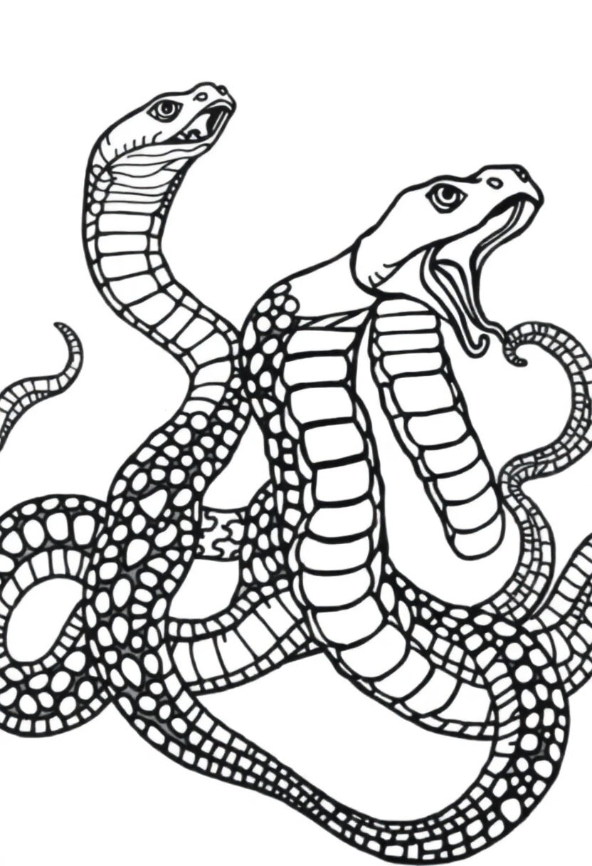 Sea Serpents coloring page for kids