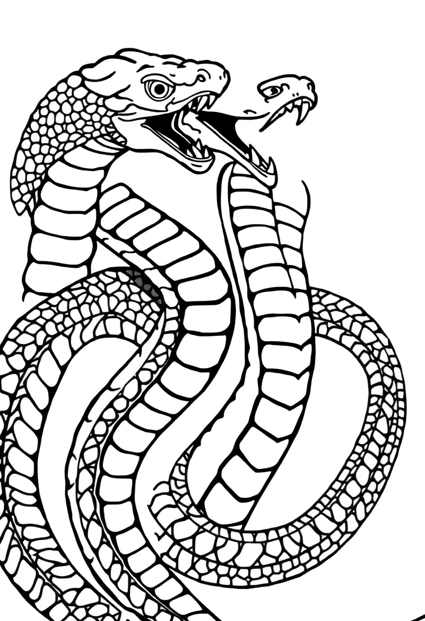 Sea Serpents coloring page for kids