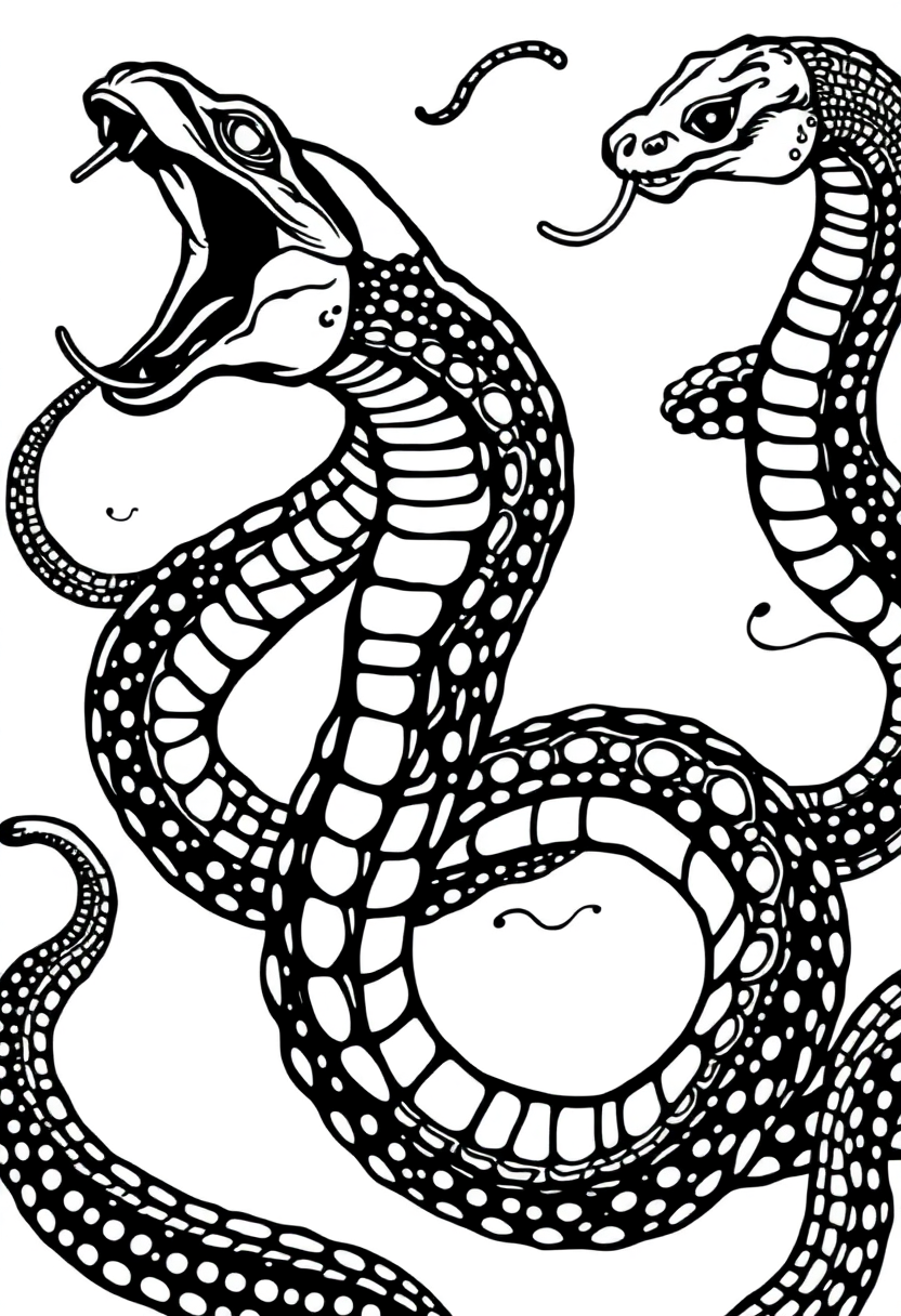 Sea Serpents coloring page for kids
