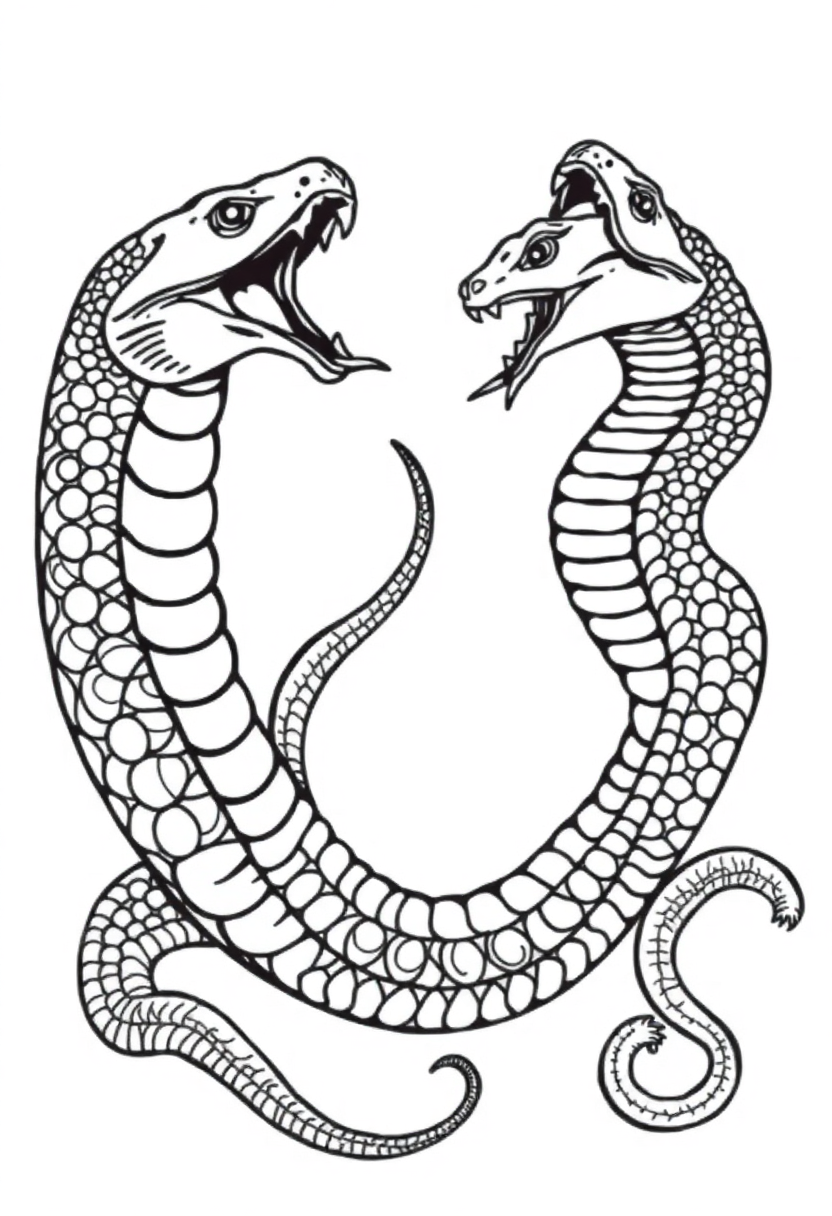 Sea Serpents coloring page for kids
