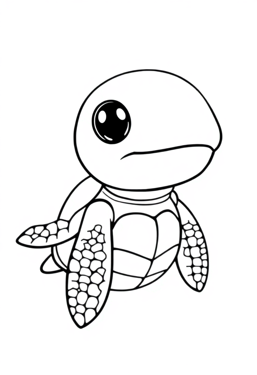 Sea Turtle coloring page, free printable