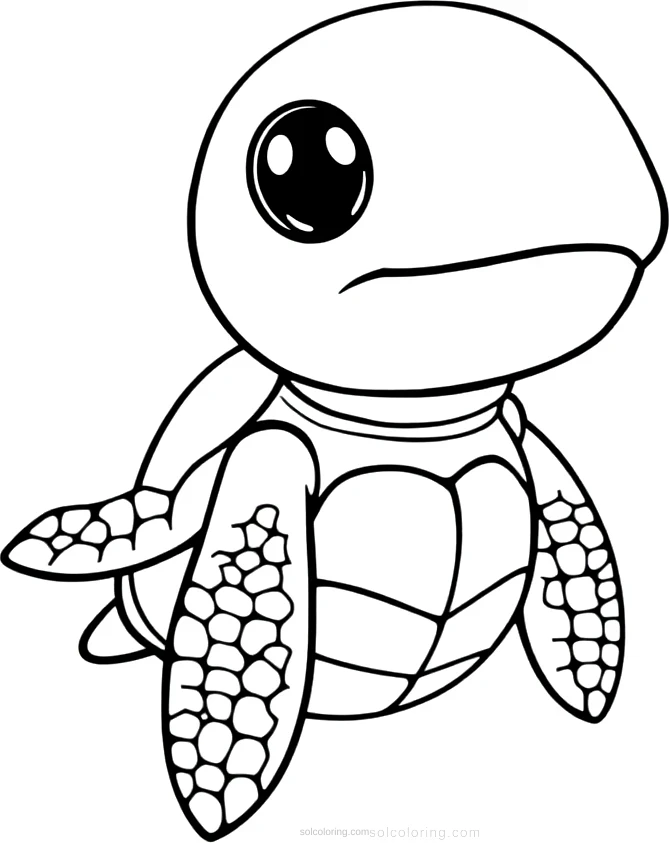 Sea Turtle coloring page for kids