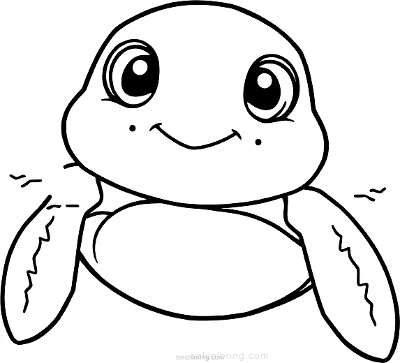 Sea Turtle coloring page for kids