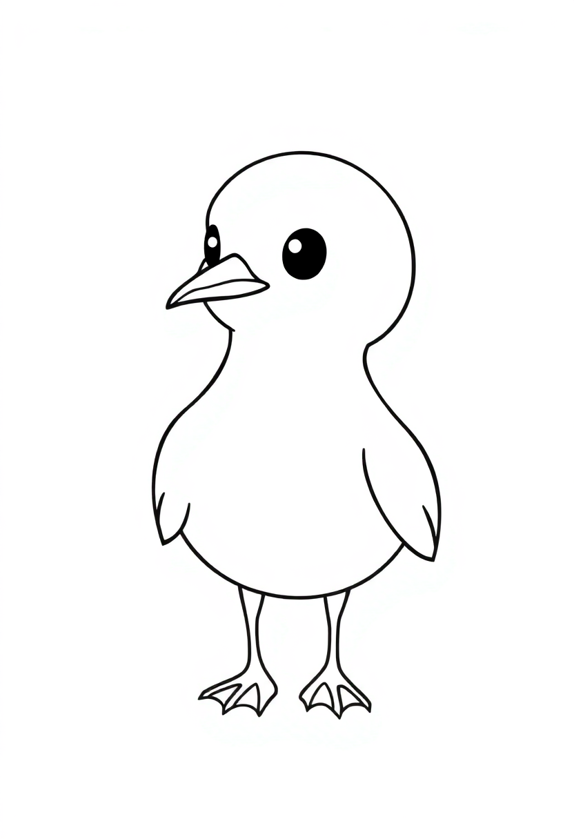 Seagull coloring page, free printable