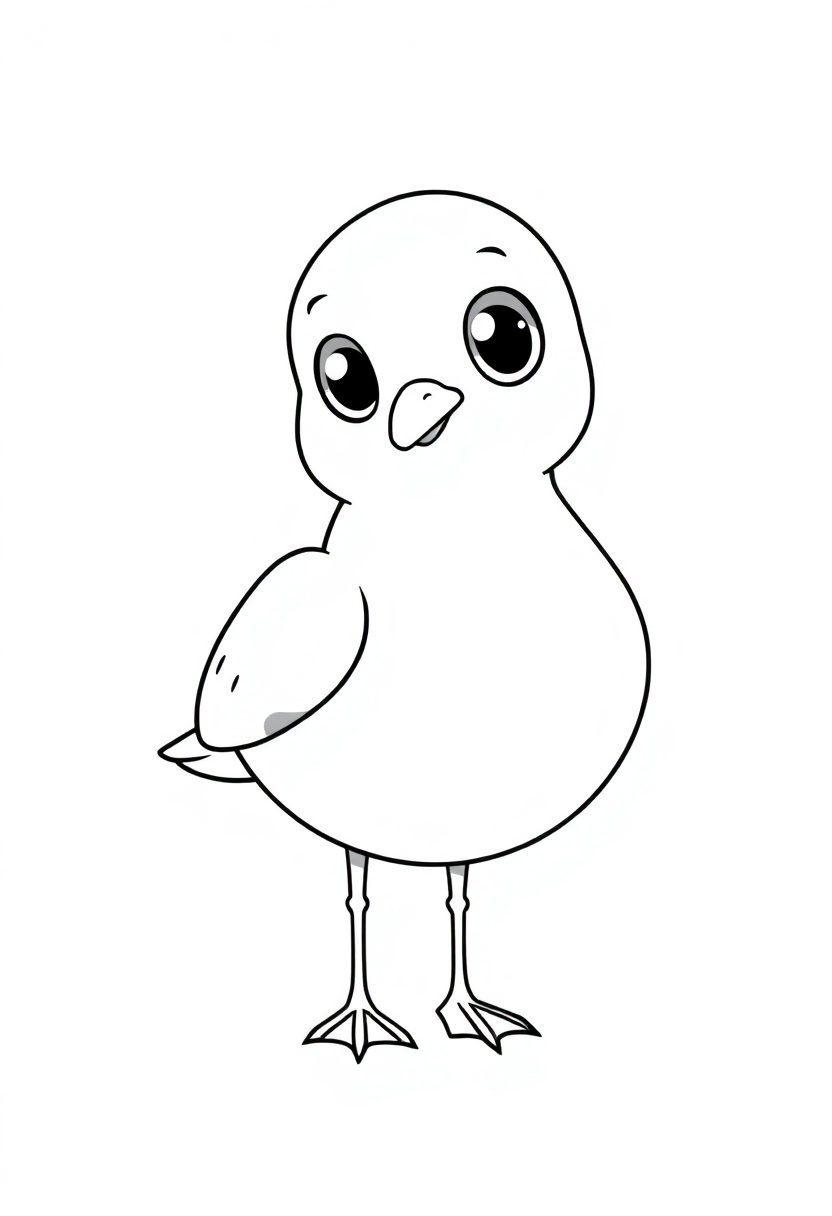 Seagull coloring page, free printable
