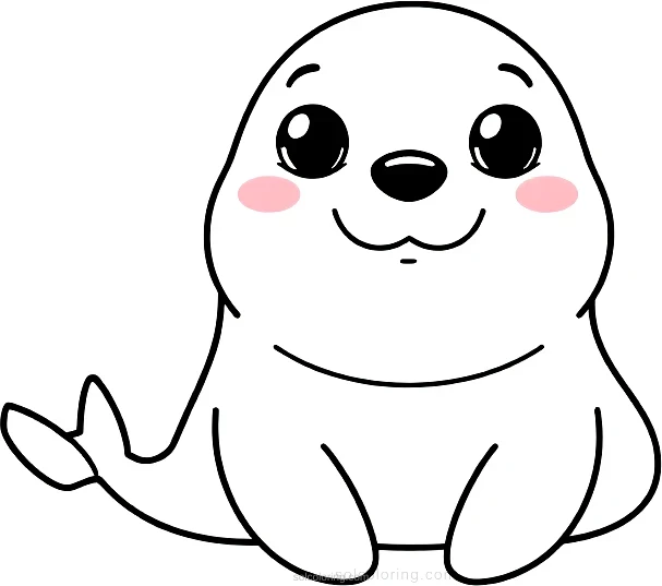 Seal coloring page for kids
