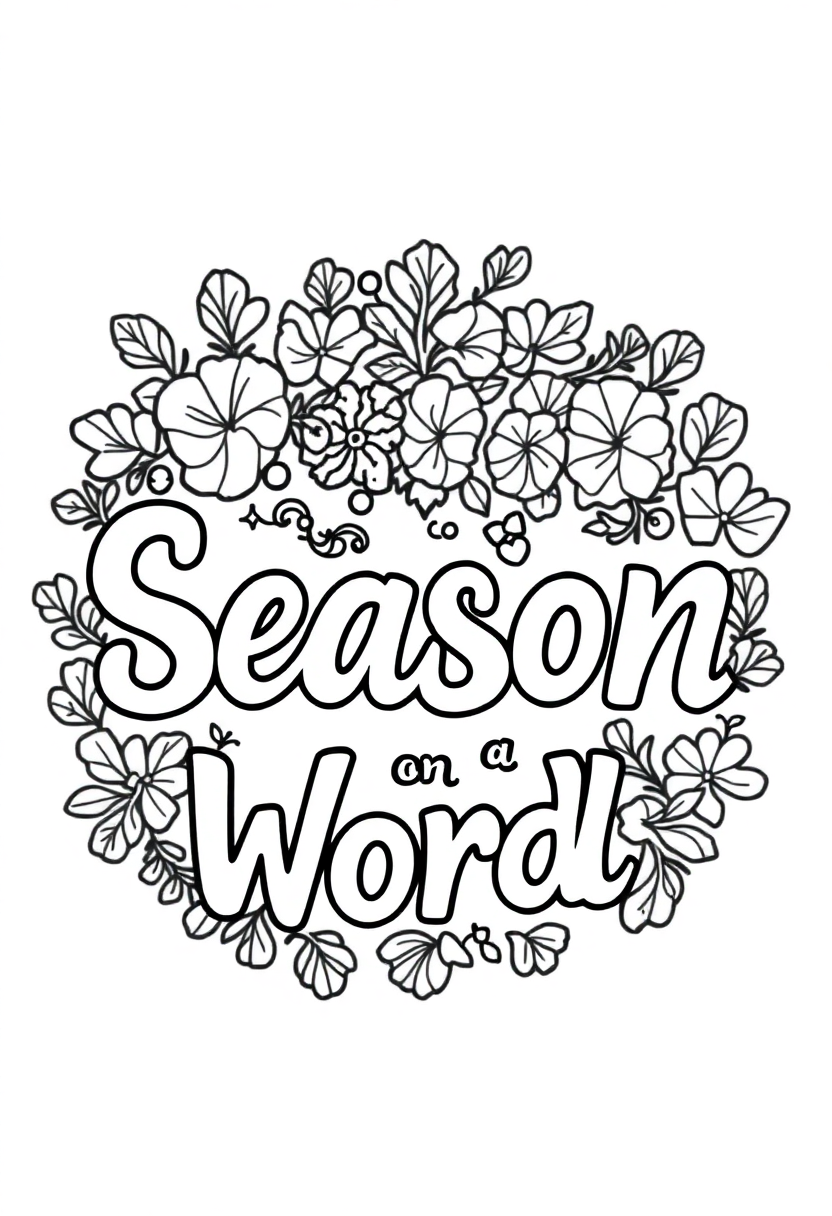 Season Words coloring pages
