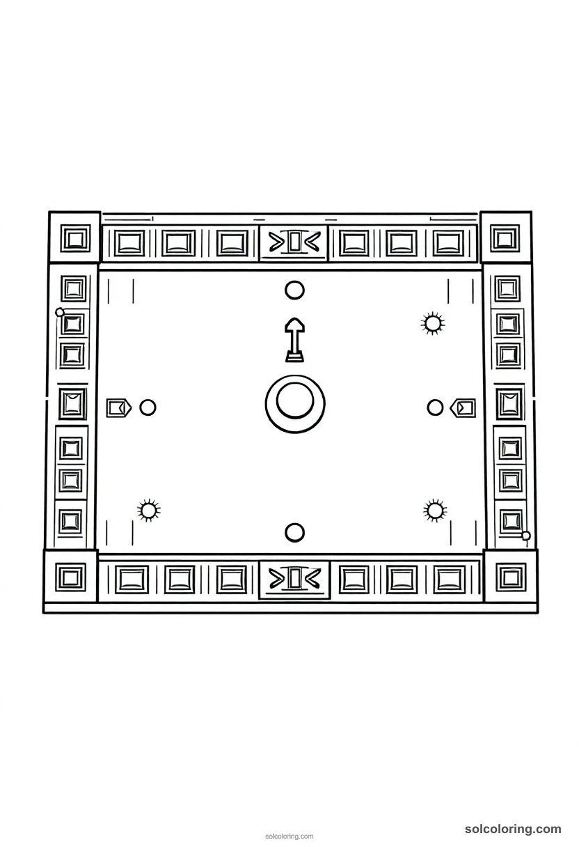 Senet Board Game coloring pages
