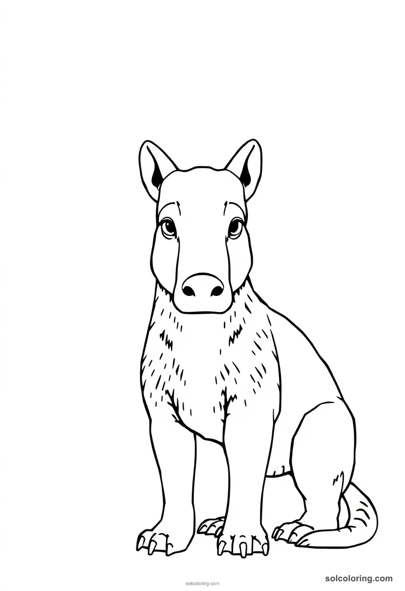 Set With Aardvark Like Head coloring pages