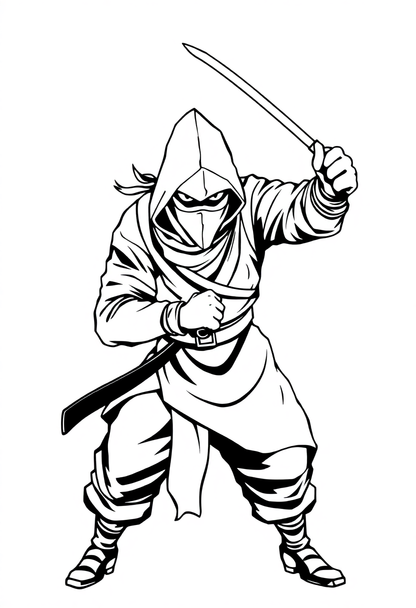 Shadow Ninja Assassin coloring pages