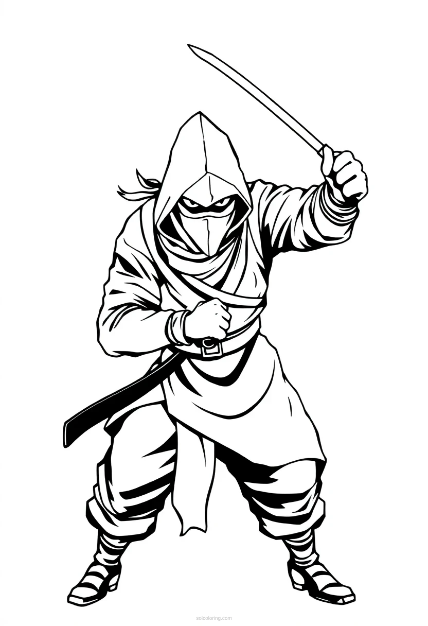 Shadow Ninja Assassin coloring pages