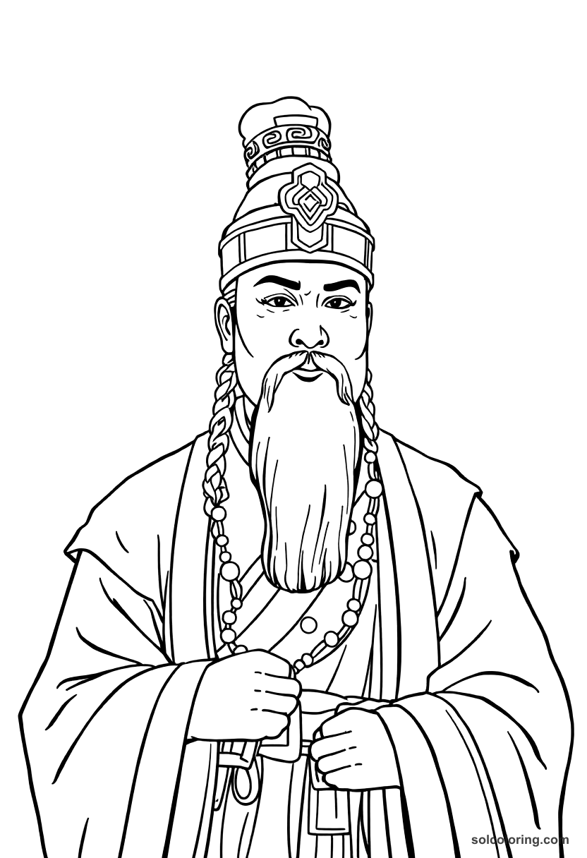 Shang Dynasty Bronze Casting Foundry coloring pages