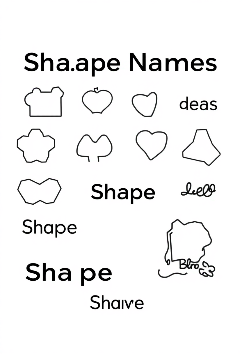 Shape Names coloring page for kids