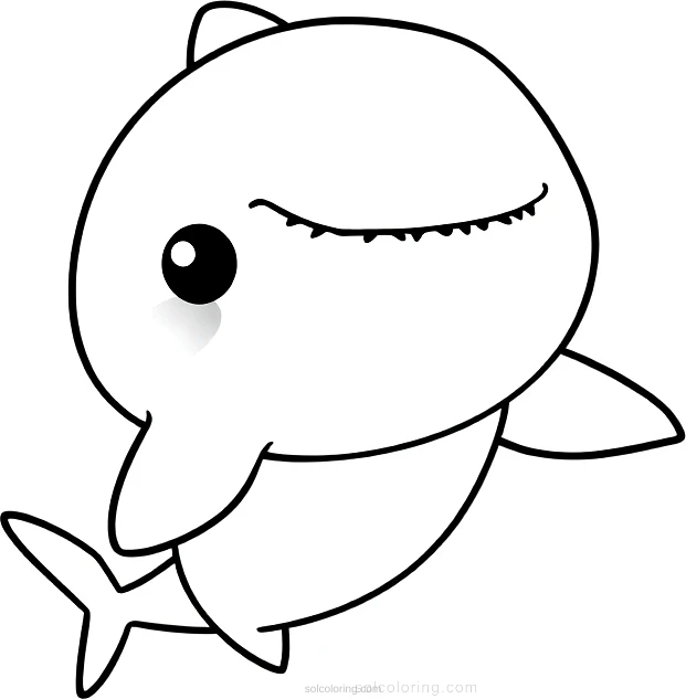 Shark coloring page for kids