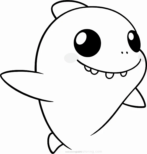 Shark coloring page for kids