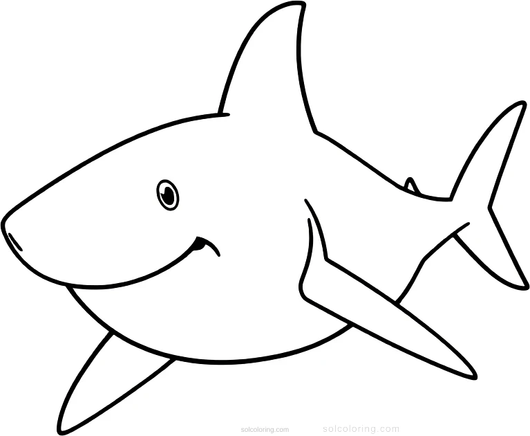 Shark coloring page for kids