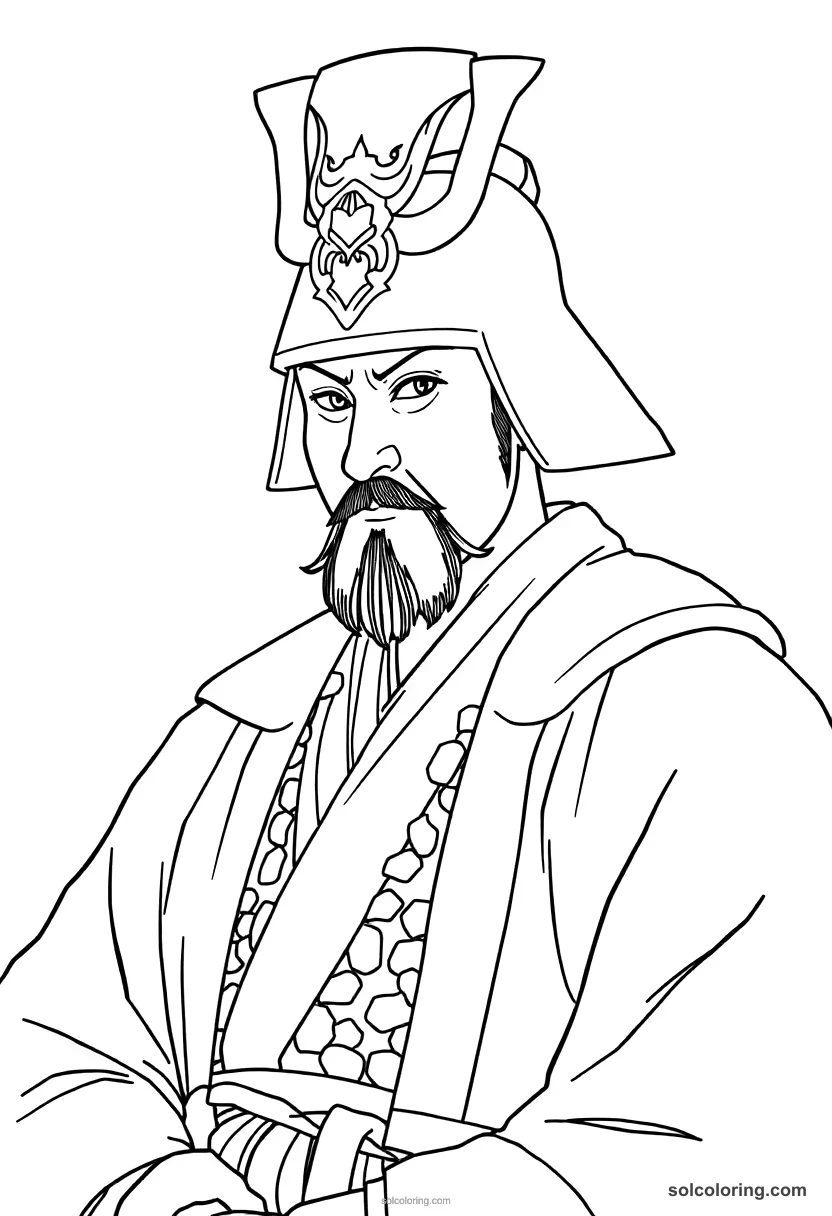 Shogun Minamoto No Yoritomo coloring pages