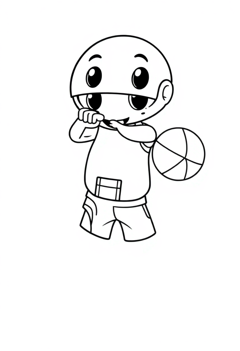 Shooting Guard Jump Shot coloring page, free printable