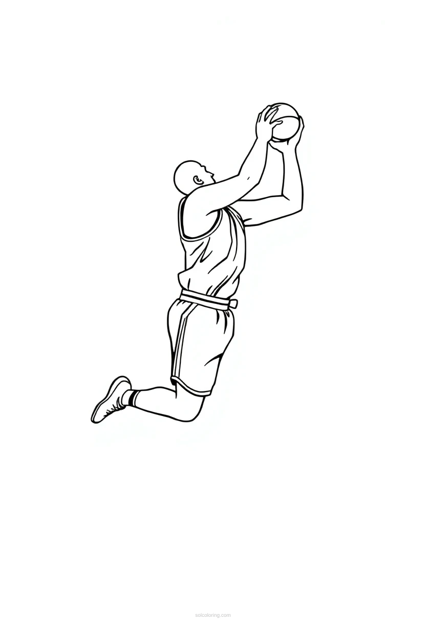 Shooting Guard Jump Shot coloring pages