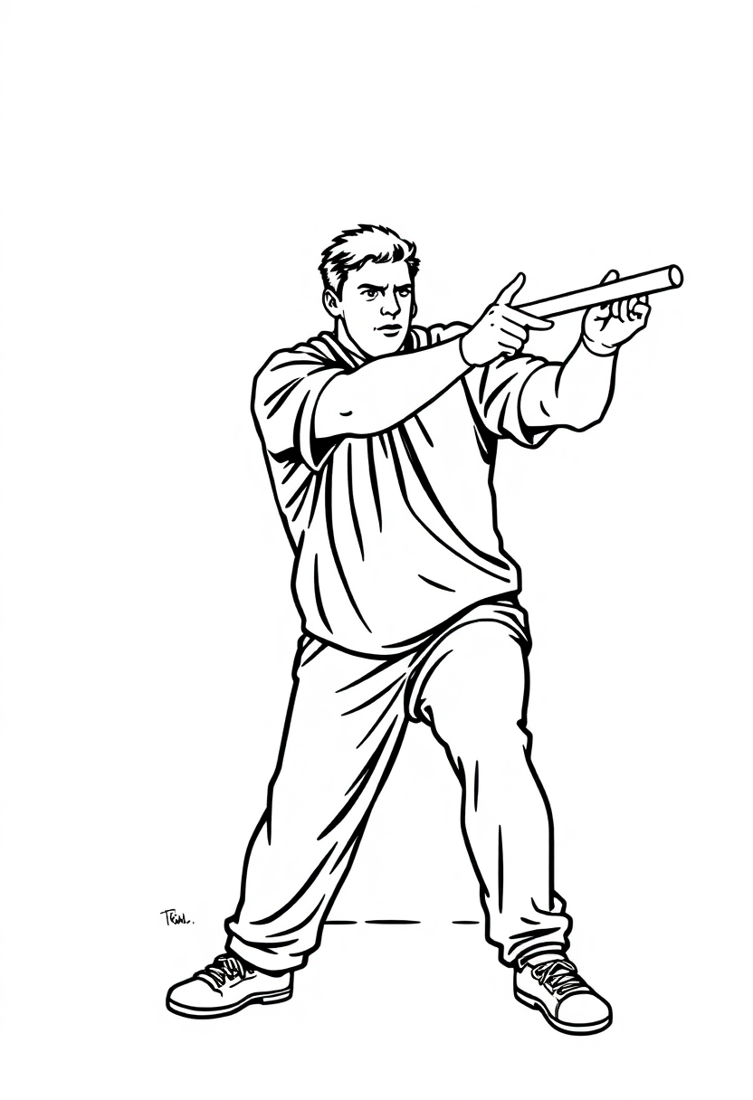 Shot Put Thrower coloring page, free printable