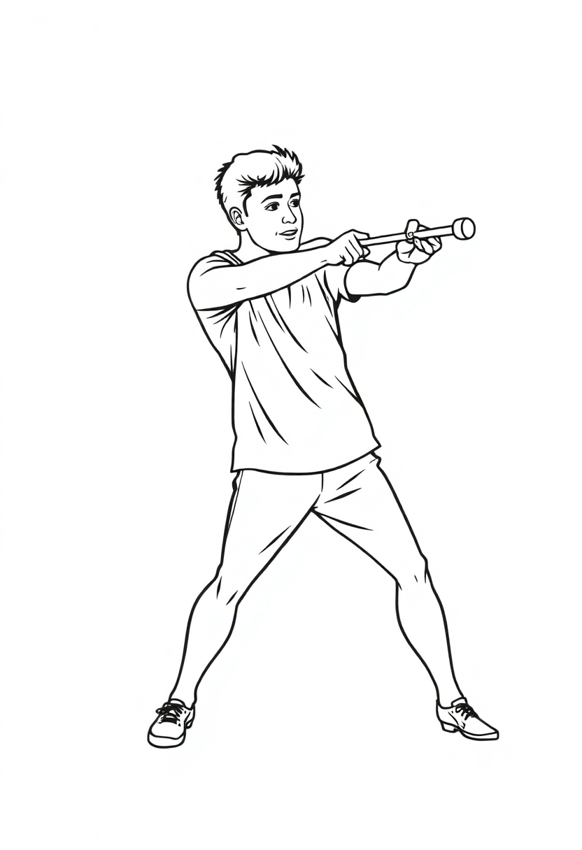Shot Put Thrower coloring page, free printable