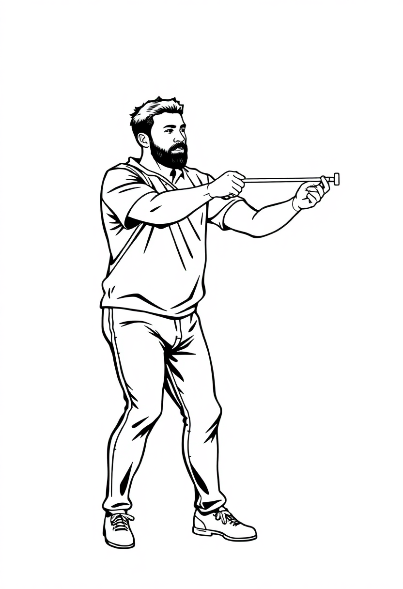 Shot Put Thrower coloring page, free printable