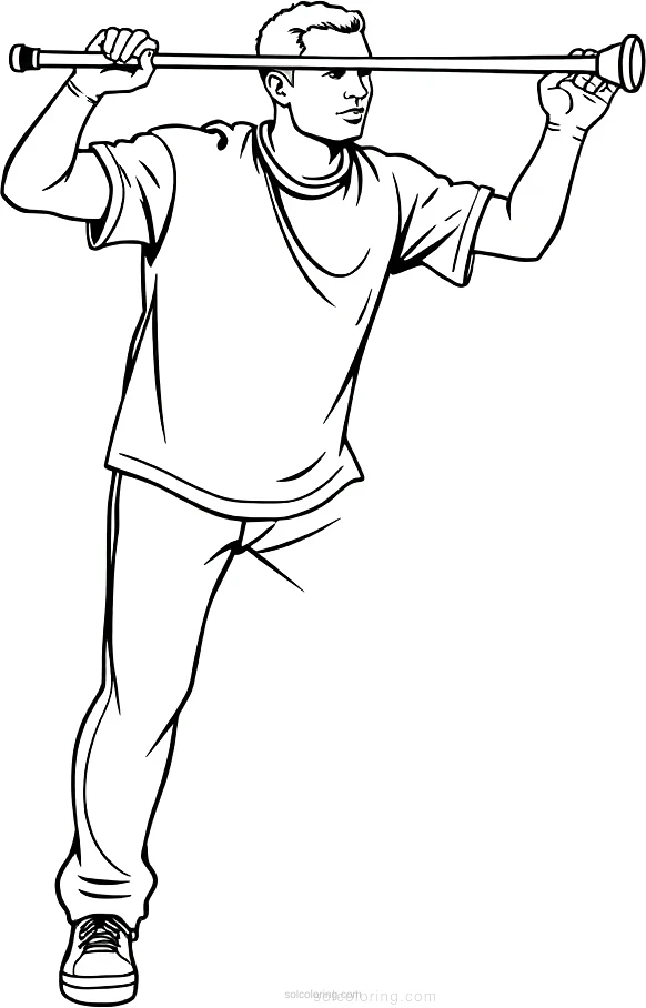 Shot Put Thrower coloring page for kids