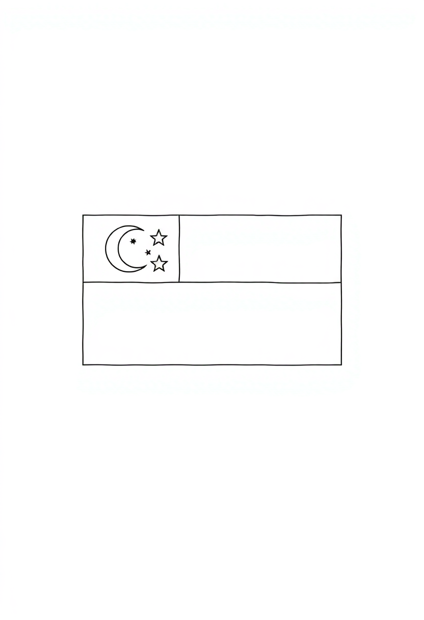 Singapore Flag coloring page, free printable