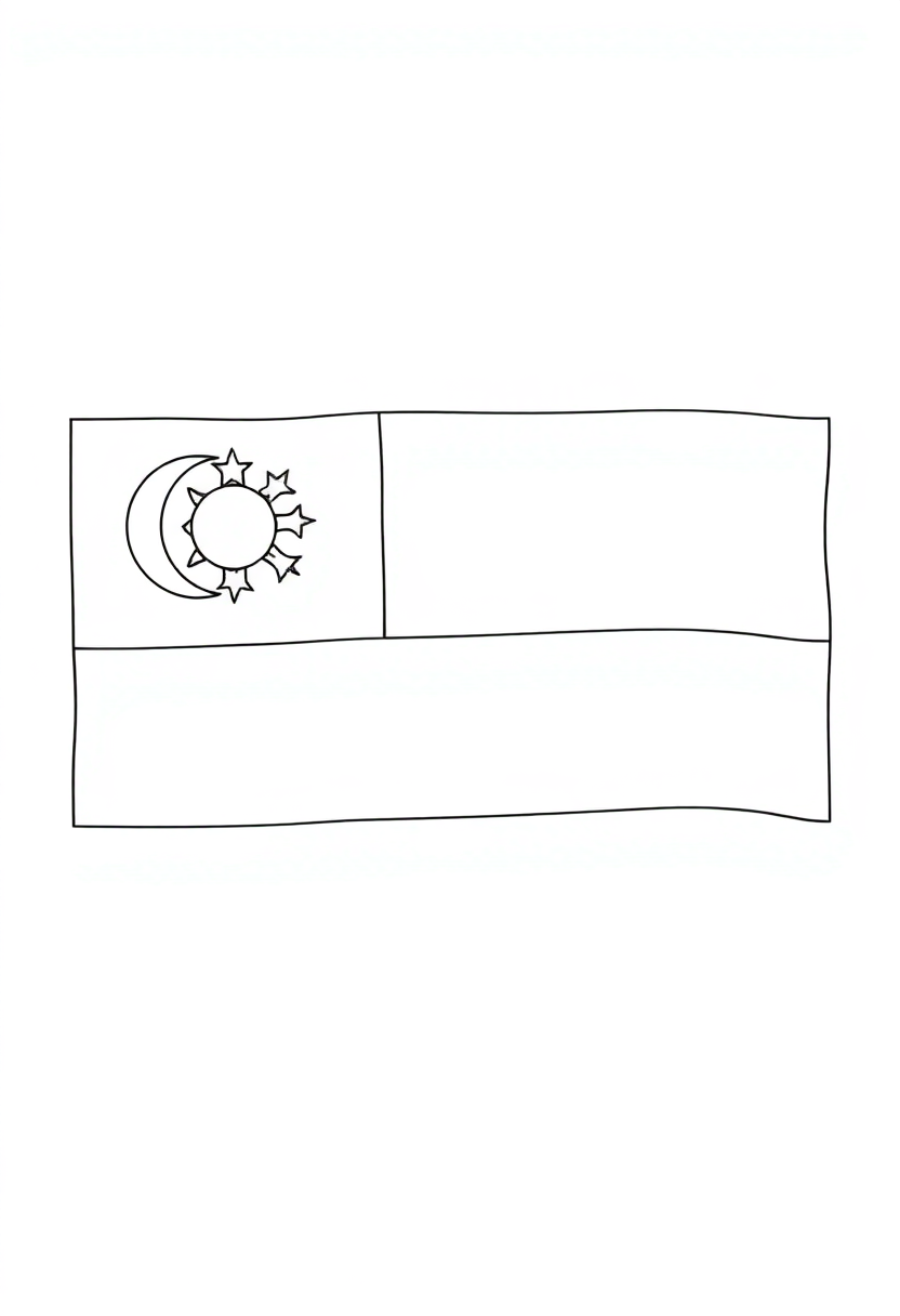 Singapore Flag coloring page, free printable