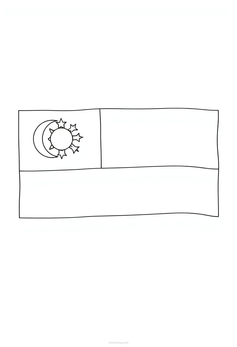 Singapore Flag coloring page for kids