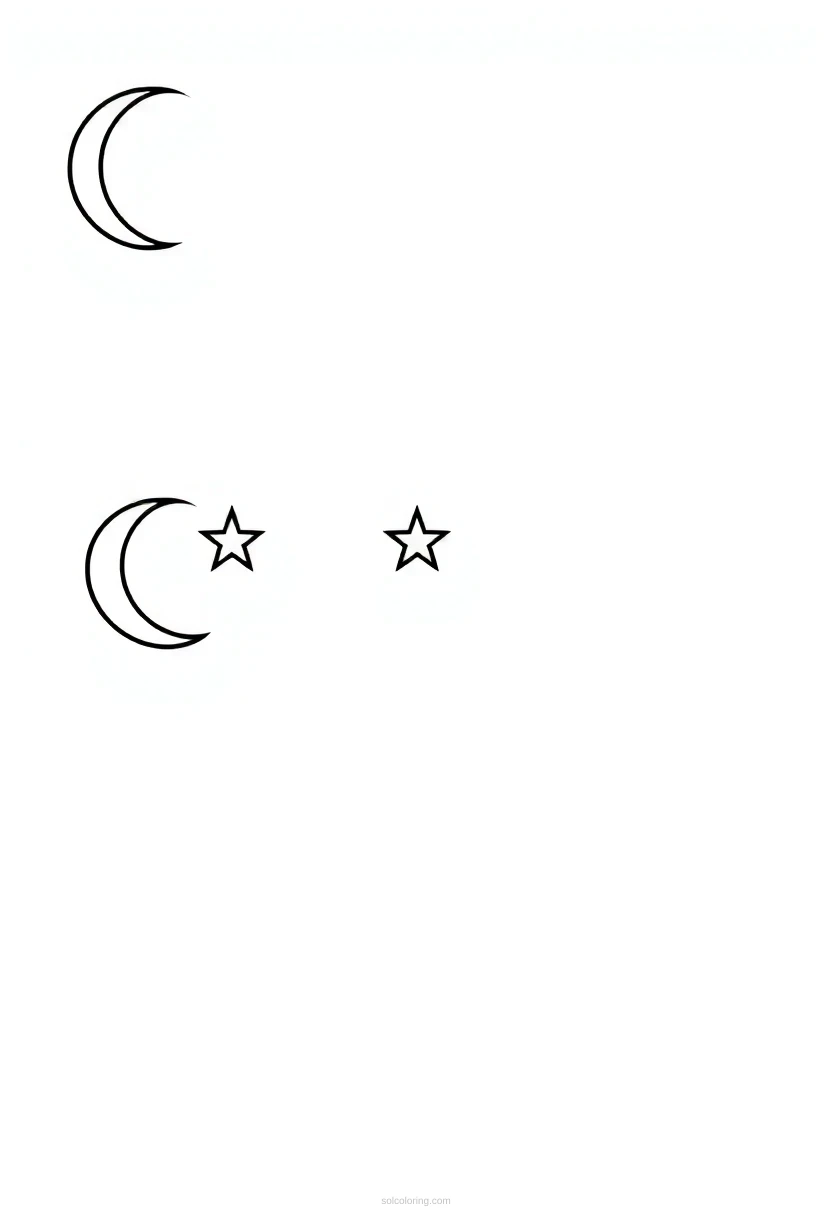 Singapore Flag coloring pages