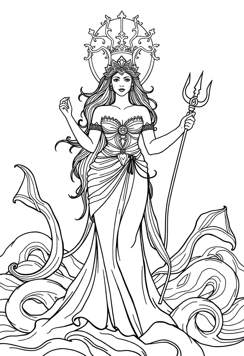 Sirens Mythical Singers coloring page, free printable