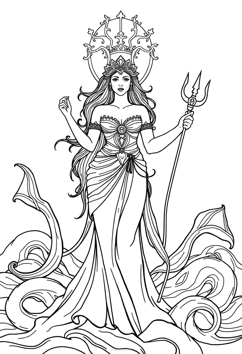 Sirens Mythical Singers coloring page for kids