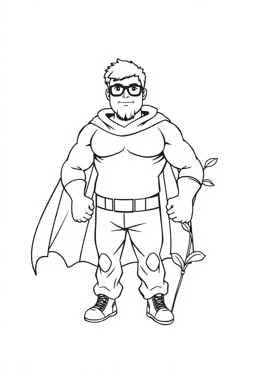 Size Changing Growing Hero coloring pages
