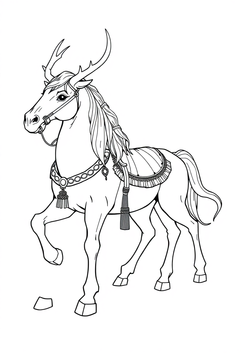 Sleipnir Eight-Legged Horse coloring page, free printable