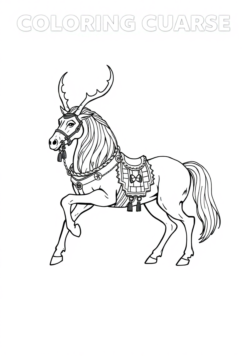 Sleipnir Eight-Legged Horse coloring page, free printable