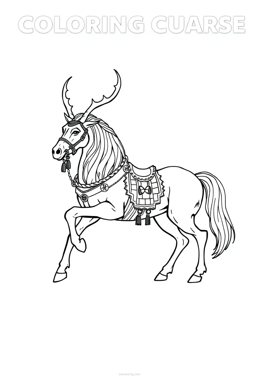 Sleipnir Eight-Legged Horse coloring page for kids