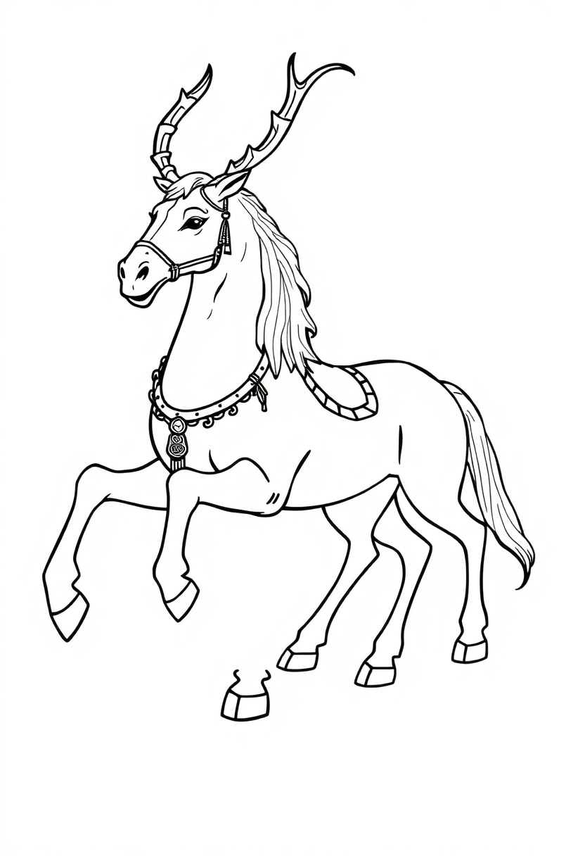 Sleipnir Eight-Legged Horse coloring page, free printable