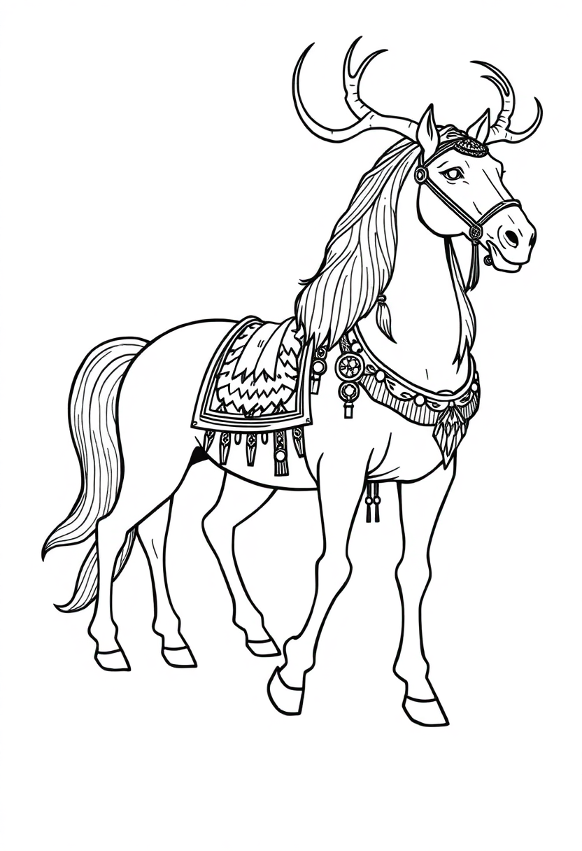 Sleipnir Eight-Legged Horse coloring page, free printable