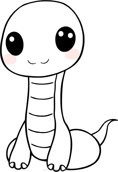 Snake coloring page for kids