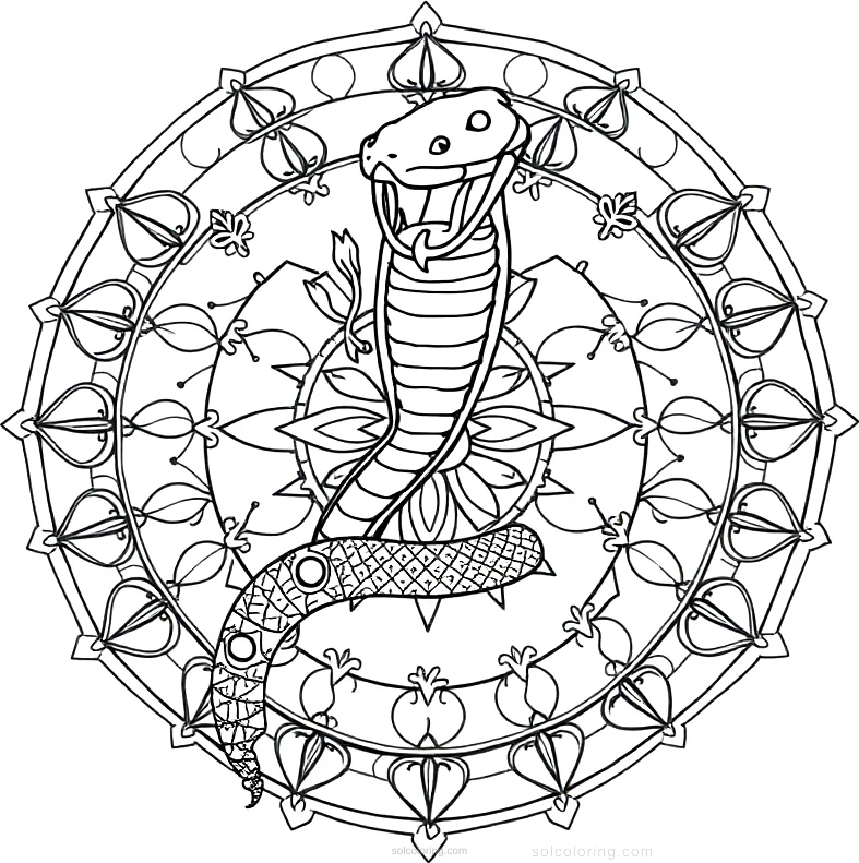 Snake coloring page for kids