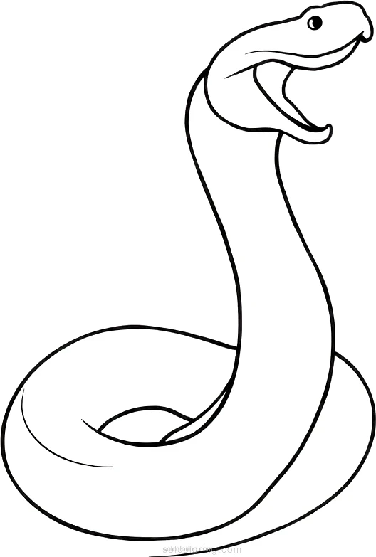 Snake coloring page for kids