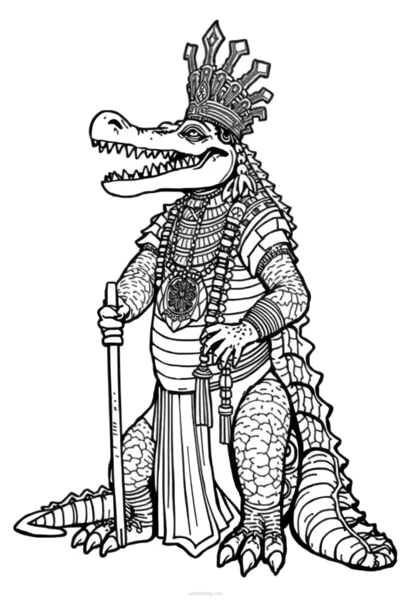 Sobek Crocodile God coloring pages
