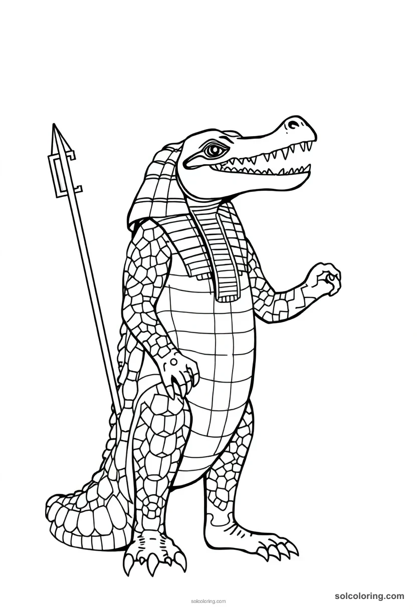 Sobek The Crocodile God coloring pages