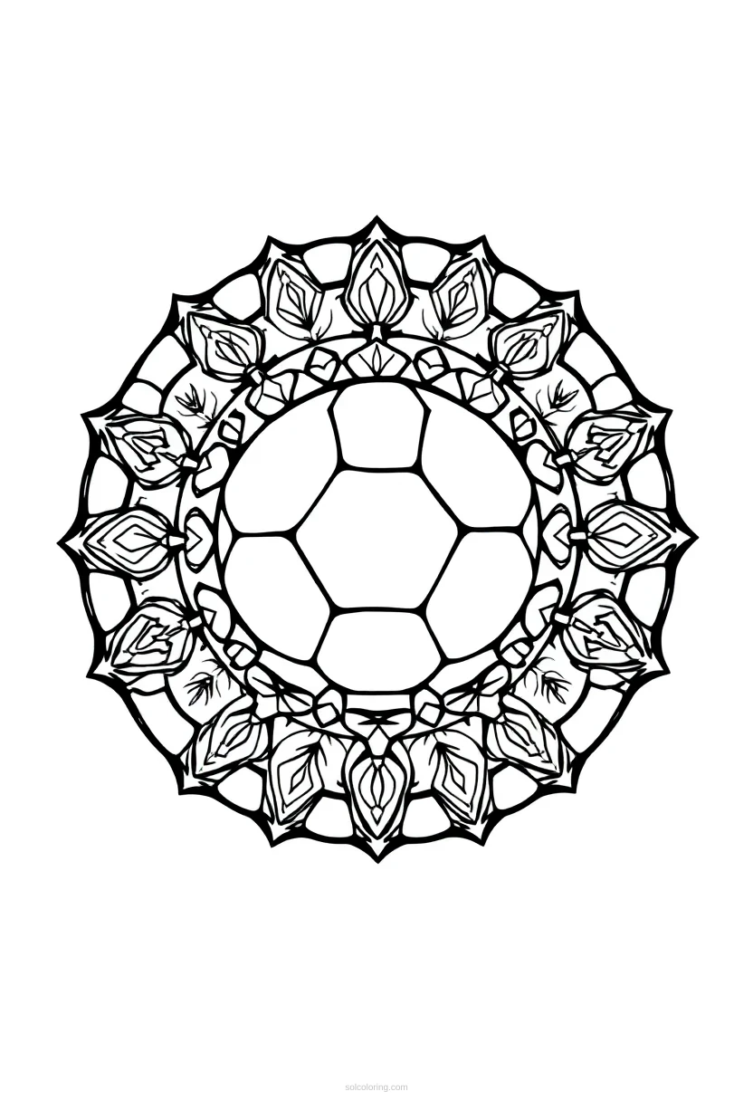 Soccer Ball coloring page for kids