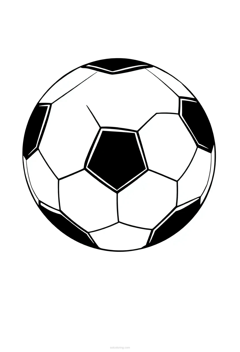 Soccer Ball coloring page for kids