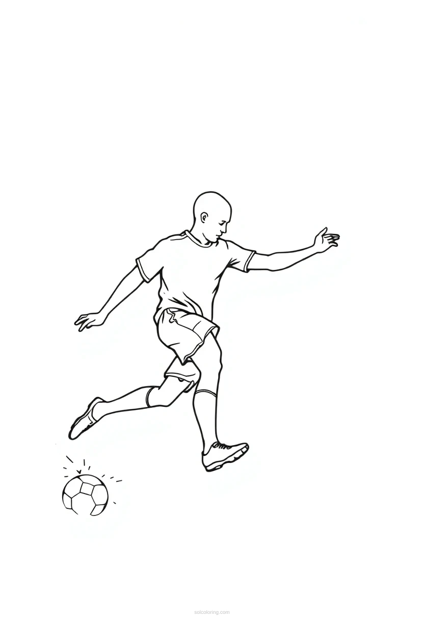 Soccer Corner Kick coloring page for kids